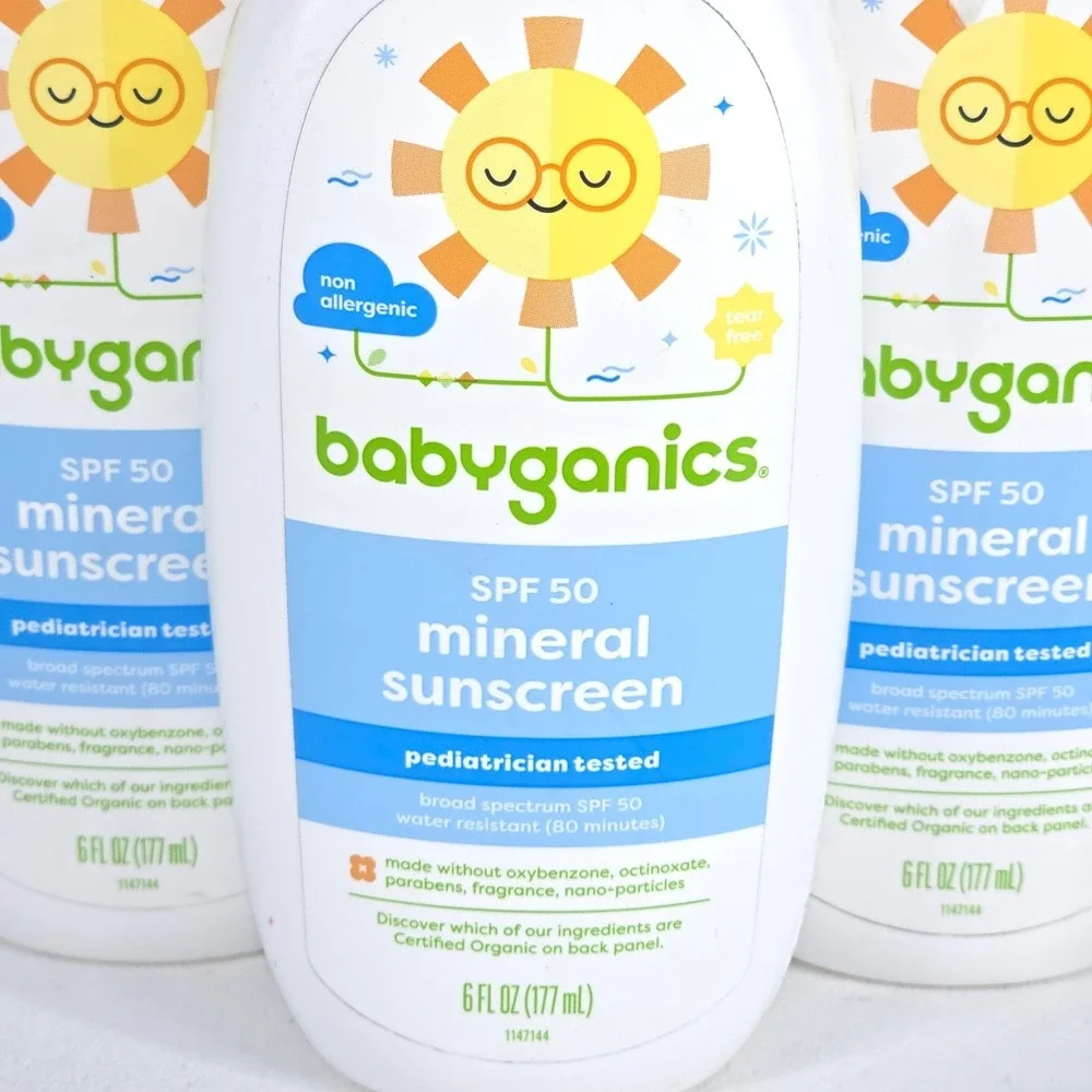3 Pack Babyganics Mineral Sunscreen Spray SPF 50 Fresh Exp 09/28 Shelf Pull NOS